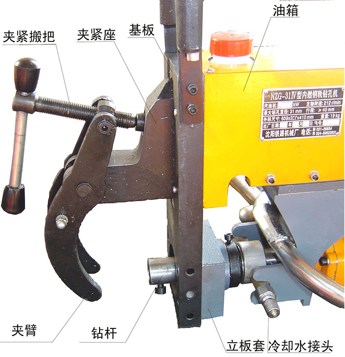 NZG—31Ⅳ型內燃鋼軌鑽孔機使用方法